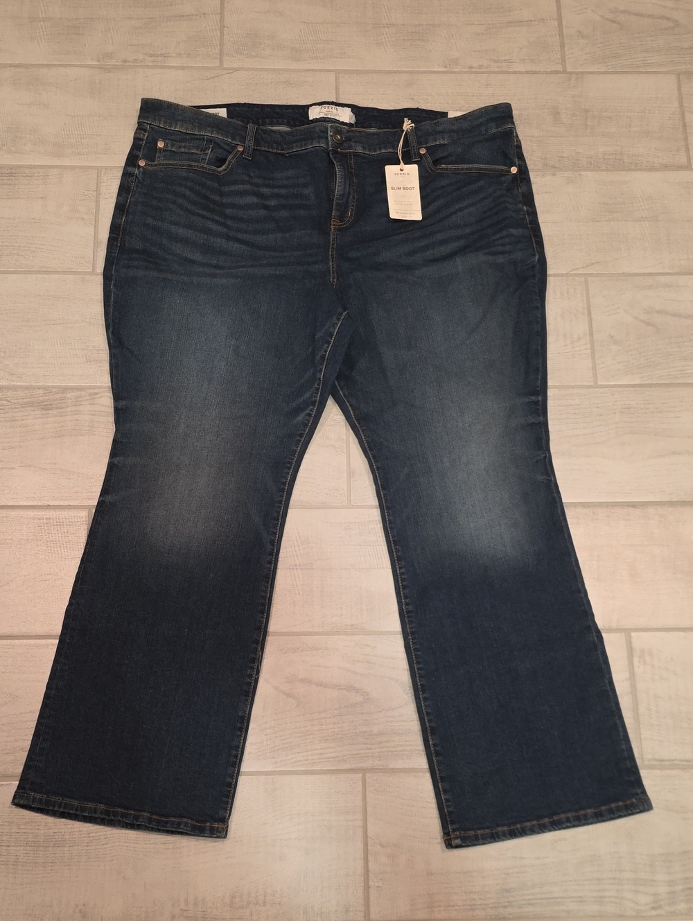 Torrid Slim Boot Flare Blue Women's Size 26R Stretch Casual Western